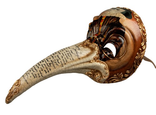 Maschera Del Dottore Della Peste Medico In Carta Mâché Venezia Italia - 22548 - Foto 6 di 8