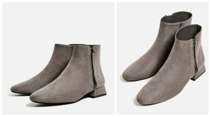 grey flat boots