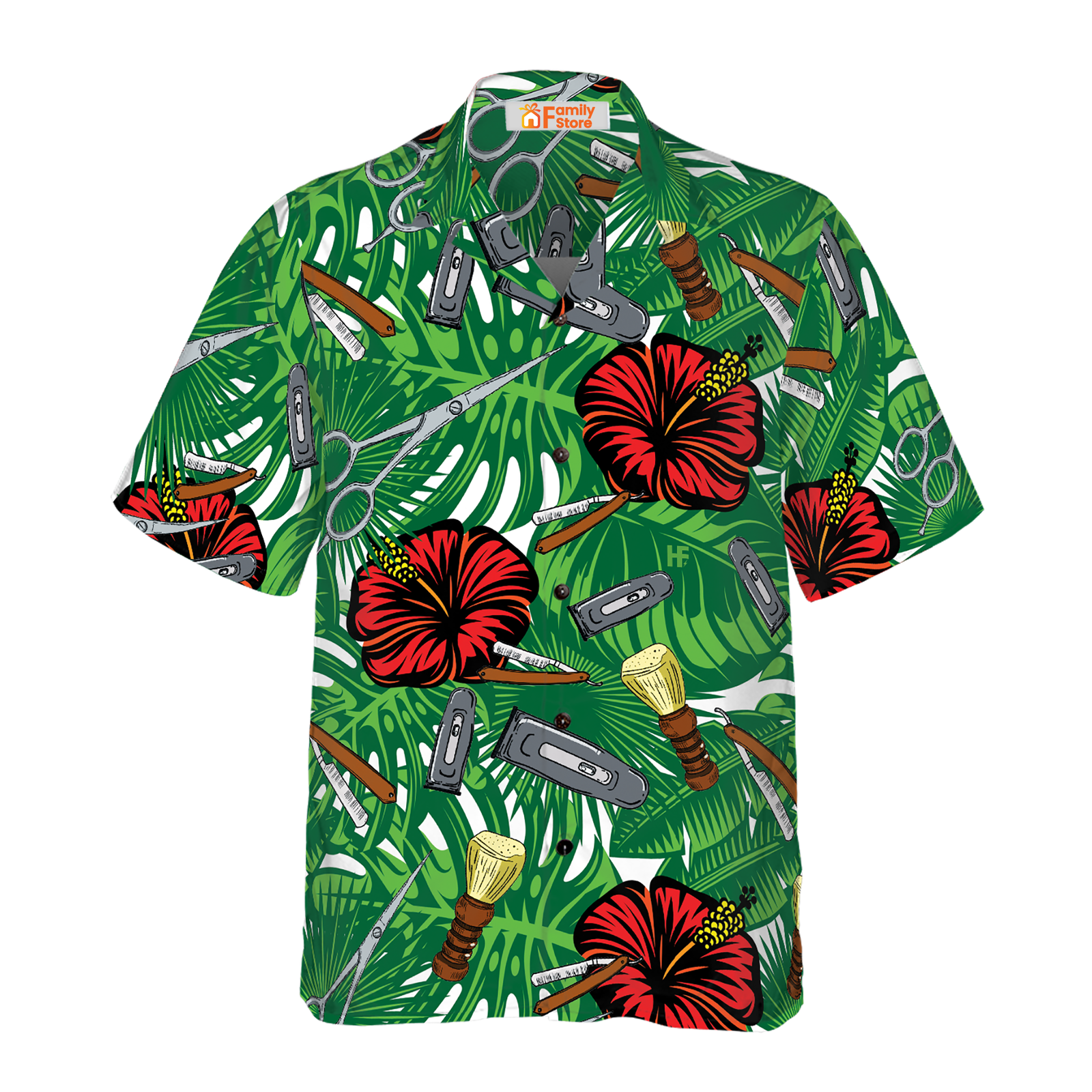 Rose Barber Tools Pattern V1 Hawaiian Shirt For Men US Size Summer Style NEW