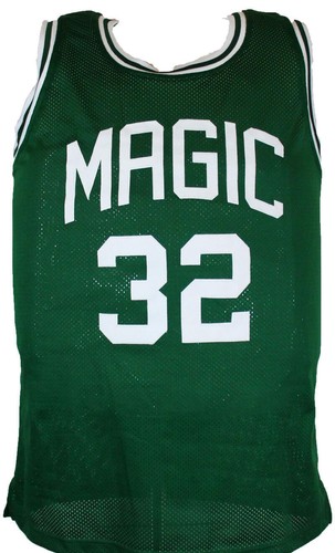 Magic Johnson Autographed Green Jersey #2-Beckett W Hologram *Black - Picture 3 of 5