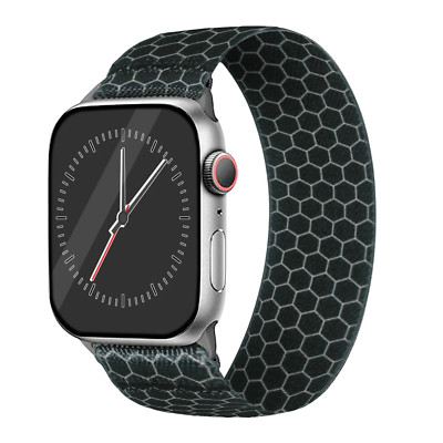 3D Color PRINTS Single Loop Strap Elastic Fabric Nylon Band Solo Loop for  Watch