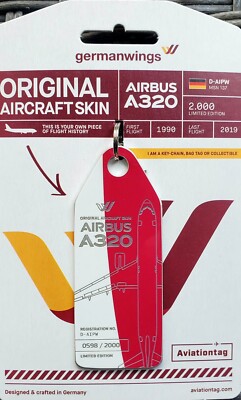 Aviationtag Germanwings Airbus A320 D-AIPW PURPLE WHITE bicolor bicolour