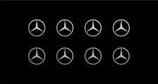 Mercedes Logo Vinyl Decals Phone Dashboard Mirror Laptop Small Stickers