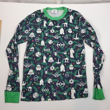 Hanna Andersson Star Wars Holiday Long John Pajama Top Blue Small