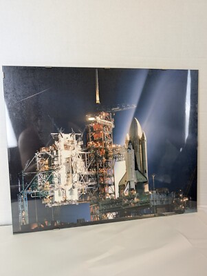 Space Shuttle On Launch Pad High Definition Picture Mounted On Crystal Clear...
