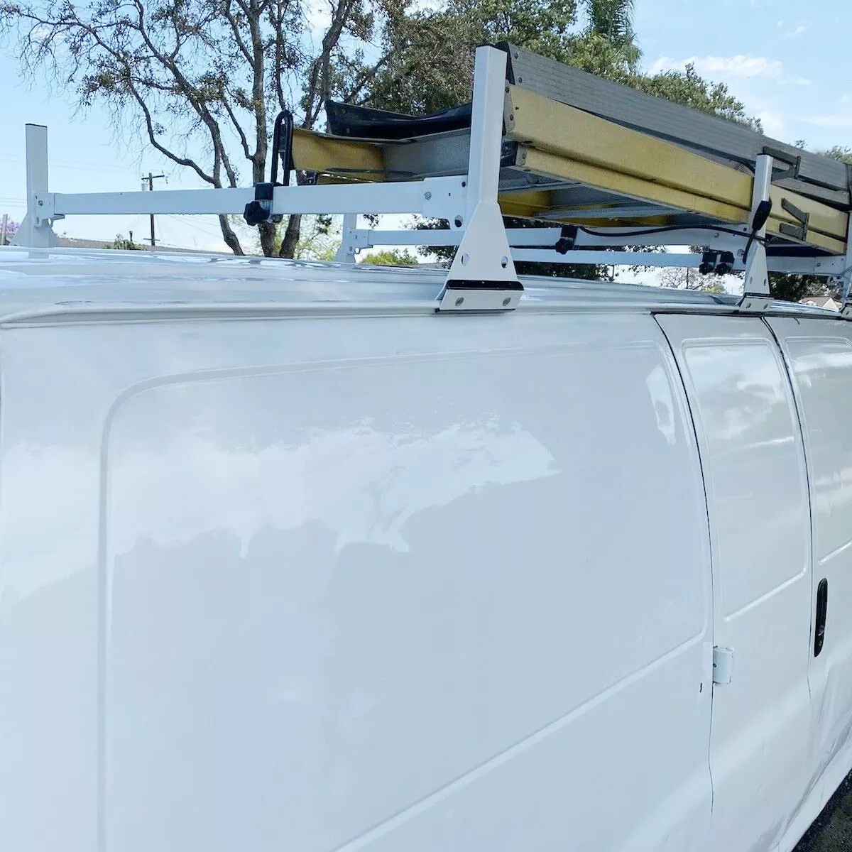 59" For Chevy Express Fullsize Van 3 bar 96-23 Ladder Roof Rack Steel Cross Bar