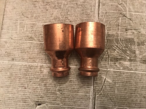 Lot Of 2 Viega Nibco 2 x 1 in. Press Copper Reducing Coupling Reducer Fitting