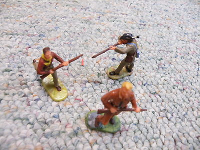 Elastolin 40mm Foot Cowboys / Frontiersmen  Lot 3  DD