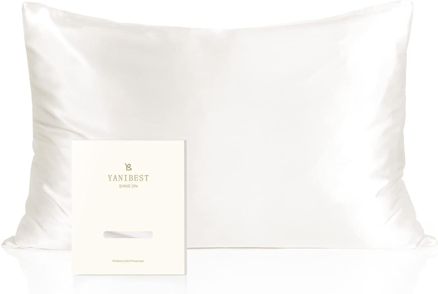 YANIBEST Silk Pillowcase for Hair and Skin 22 Momme 600 Thread Count 100%-image