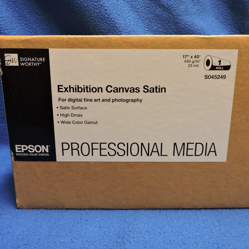 Epson America S045249 17 in. x 40 ft. Exhibition Canvas Satin Paper Roll - Image 2 of 4
