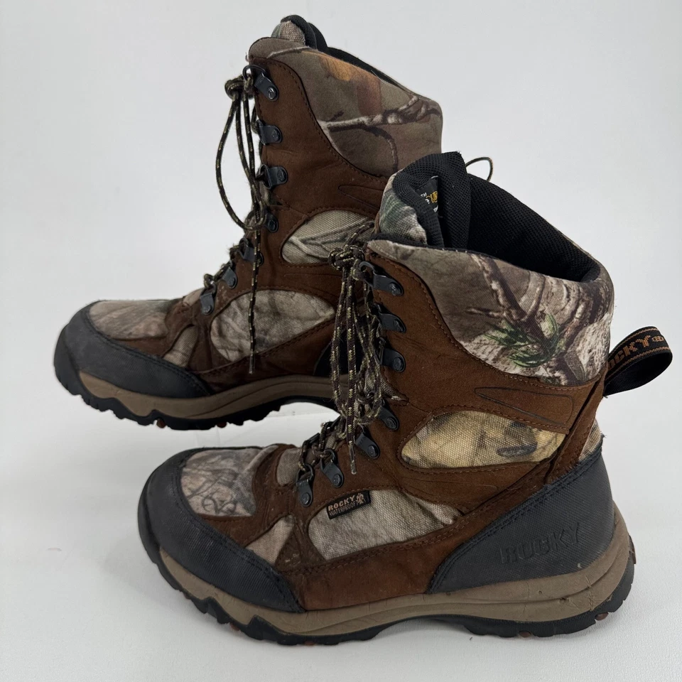 Rocky MENS Camo Camouflage Lace Up 800 gram Insulated Hunting Boots SIZE 8.5W - Image 2 of 4