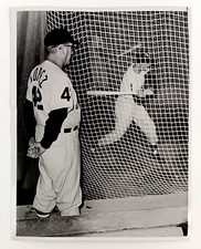 1961 Chicago White Sox Al Lopez Manager Coach Batting Cage Vintage Press Photo