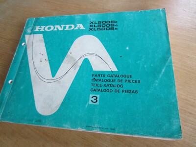 Honda OEM Parts Manual XL500S Z-A-B 1979 1980 Used in very good condition XL 500