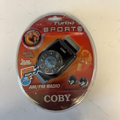Coby Portable AM FM Digital Tuning Radio Arm Band Splash Resistant CX ...