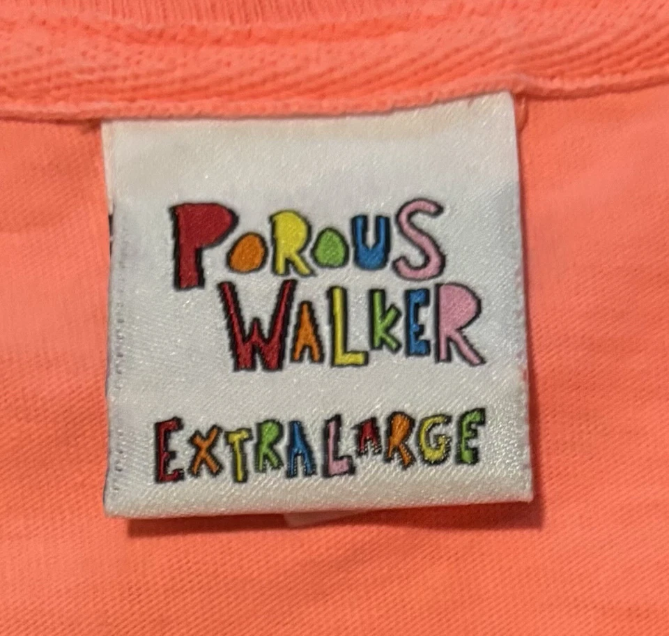 Camiseta Porous Walker "Butthole" Script Rosa Talla Hombre XL Foto 3 de 4