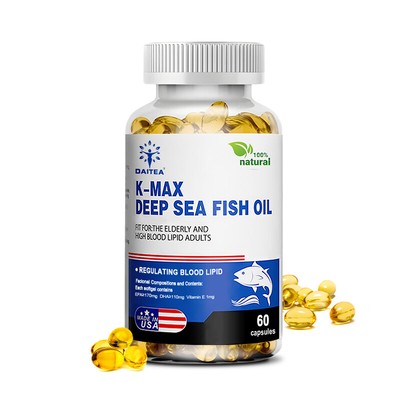 Organic deep-sea fish oil, Omega-3 (DHA/EPA) capsules