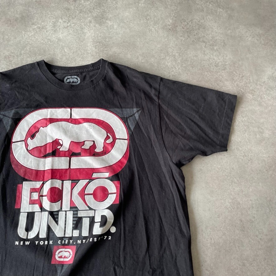 Ecko Unltd  T-Shirt Mens XL New York Graphic Hip Hop Tee Black image 2