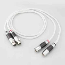 Pair 16core 5N Solid Pure Silver Balanced XLR Hifi Audio Cable Interconnect Line