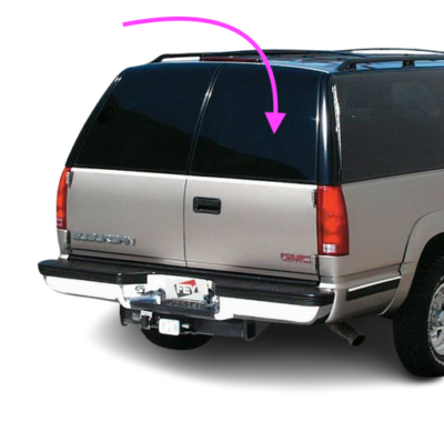 Chevrolet サバーバンリアガラス Fits: 1992-1993 Chevrolet Suburban, GMC Yukon Rear Right Back