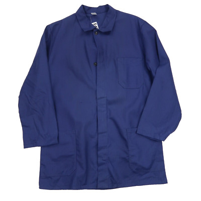 VINTAGE französische EU Worker CHORE Arbeitshemd Jacke Gr. S-M lang (T6913)