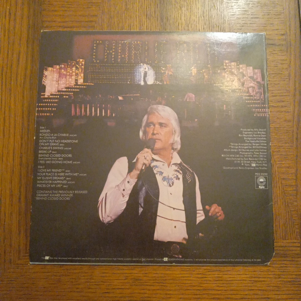 Charlie Rich, The Silver Fox, 1974 Epic PEQ 33250 Quadrophonic in Great Shape!! - Image 2 of 4