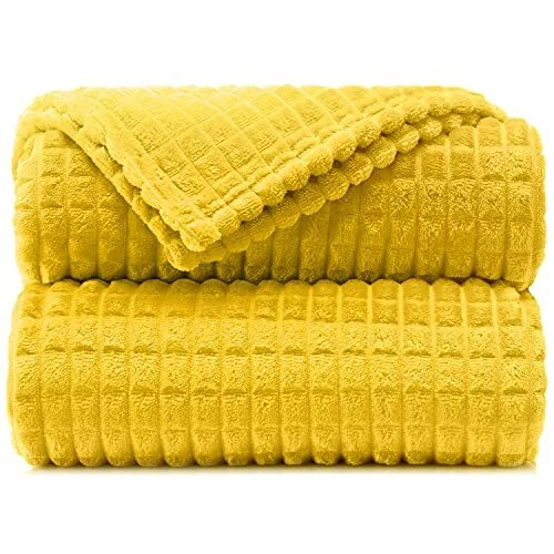 Yellow twin blanket sales