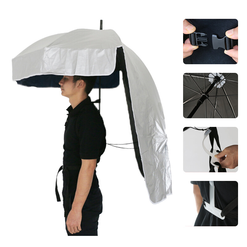 Wearable Hands Free Sunshade Umbrella Support for Photography Gardening  Farming