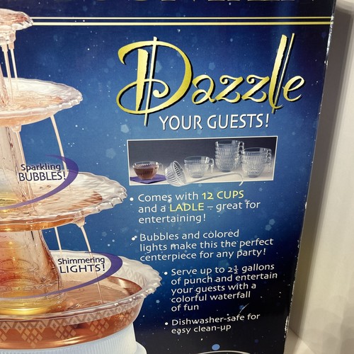 Rival Dazzle 2.5 Gallon Light Up Beverage Fountain BF250 Sparkling Bubble - Picture 2 of 13