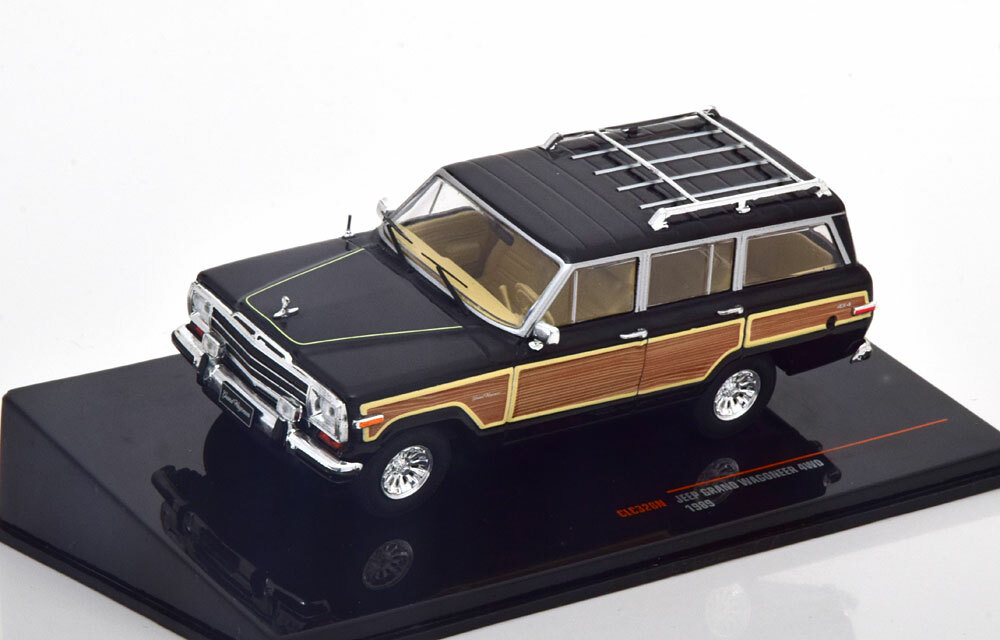 JEEP GRAND WAGONEER 4WD 1989 miniature IXO CLC328N break 4x4 US en métal 1:43 noir