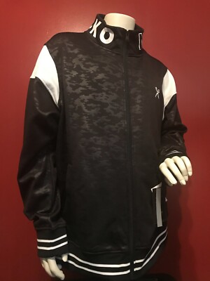 Men Marc Ecko Zipper Jacket White/Black Big and Tall 3X