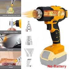 Portable Heat Gun Hot Air Gun For Dewalt 20V Max Li-ion Battery w/4 Nozzles 360W