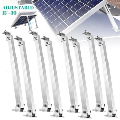 Solar Panel Mounting Brackets Adjustable Angle Tilt Aluminum Mount Wall Roof RV