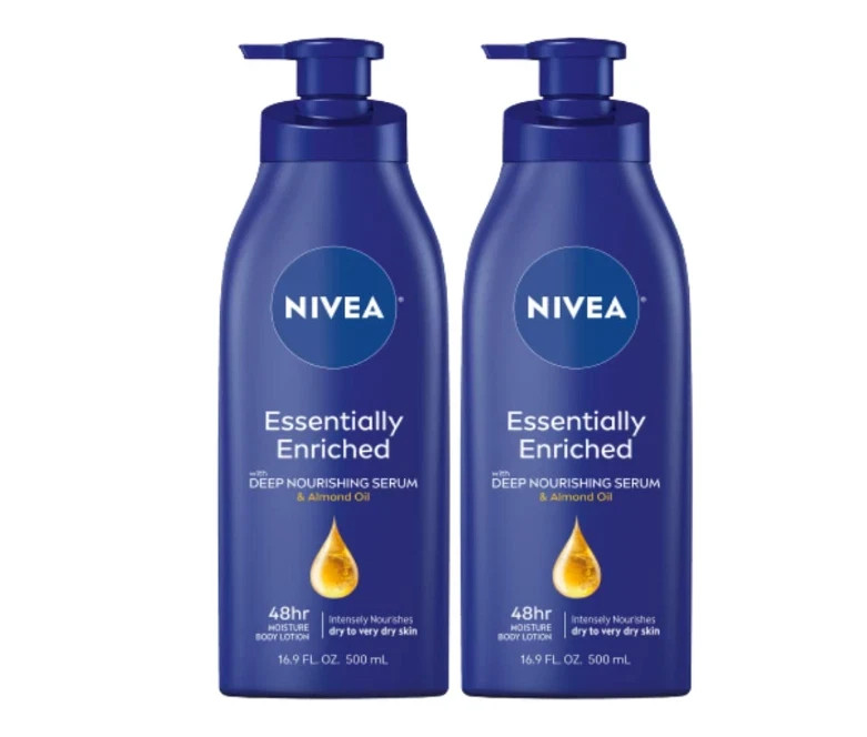NIVEA Essentially Enriched Body Lotion for Dry Skin Twin Pack 16.9 fl oz-image