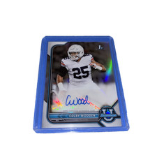 2022 Bowman Chrome U Colby Wooden Refractor 1st Prospect Auto-Green Bay Packers-