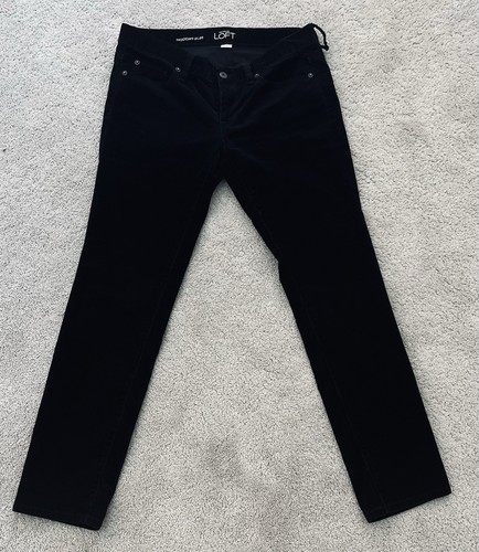 Ann Taylor Loft Modern Slim Schwarz Cordhose Gr. 6P