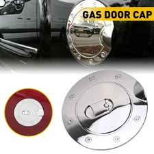 Fuel Tank Gas Cap Cover Door Trim For Chevy Silverado GMC / Sierra 07-13 Chrome