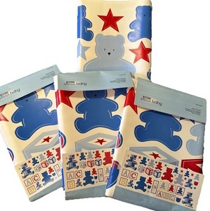 Vtg Restore & Restyle Baby Appliqué Teddy Bears Stars ABC Self Adhesive Lot of 4