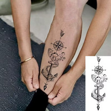 Waterproof Temporary Tattoo Geometric Forearm Fake Sleeve Sticker Men Women