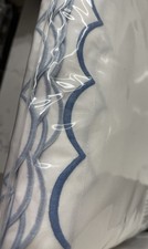 625 Matouk India New 1pc Queen Duvet Cover 520TC Ceylon Percale Azure 2 Sold