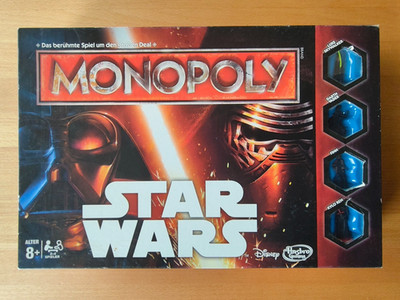 Star Wars Monopoly Hasbro 2015 - vollständig - 4 Figuren