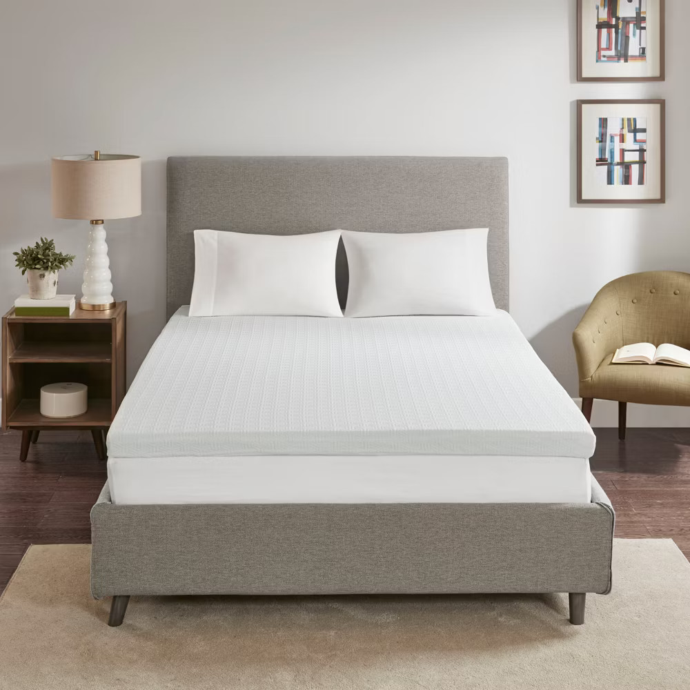 Twin XL Gel Memory Foam with 3M Cover 3'' Mattress Topper