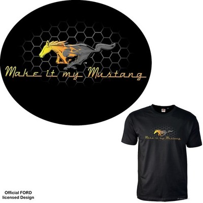 FORD Mustang T-Shirt  licensed Pony Modell Werbung Musclecar Logo *0004 bl