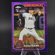2024 Topps Chrome Andrew Saalfrank Rookie Purple Sonar Refractor 63/275