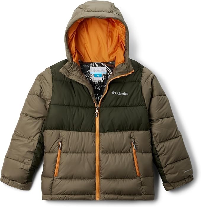 Columbia Pike Lake II Hooded Padded Jacket Stone Green/Orange