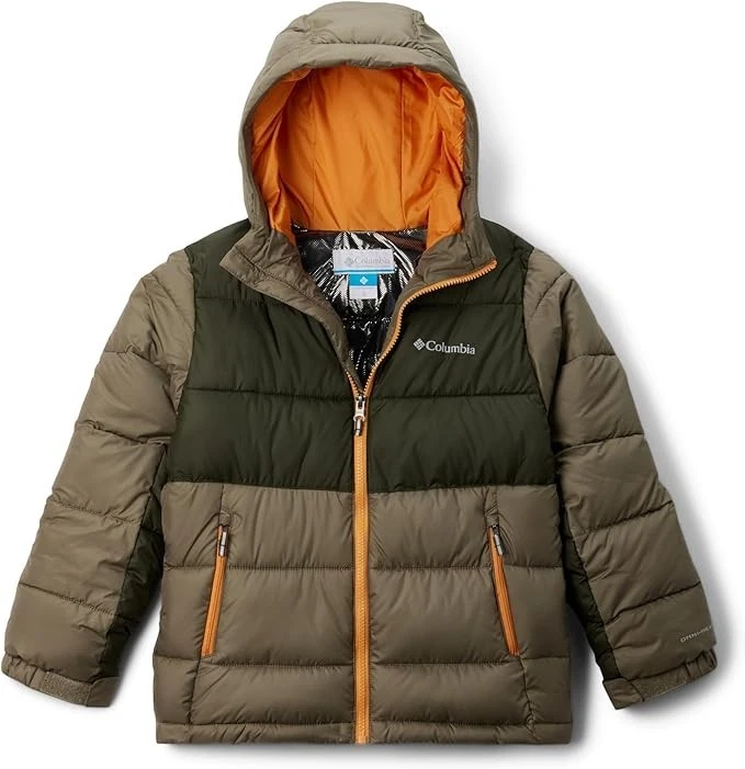 Columbia Youth S SMALL Pike Lake II Hooded Jacket Puffer Coat Boys Kids GREEN