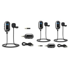 Wireless Lavalier Microphones Transmitter Receiver for PC Phone SLR Camera