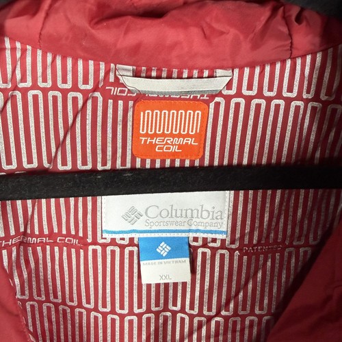 Columbia Jacke Herren 2XL rot Kapuze Full Zip Thermo Coil isoliert Outdoor - Bild 5 von 13