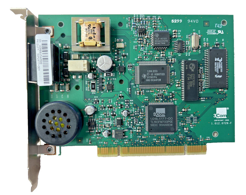 US ROBOTICS Model 0726 56K INTERNAL FAX/MODEM V90 PCI. - 3COM / 3CP2977-OEM