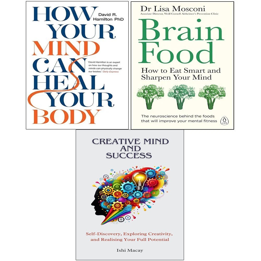 How Your Mind Can Heal, Brain Food,Creative Mind And Success 3 Books Set
