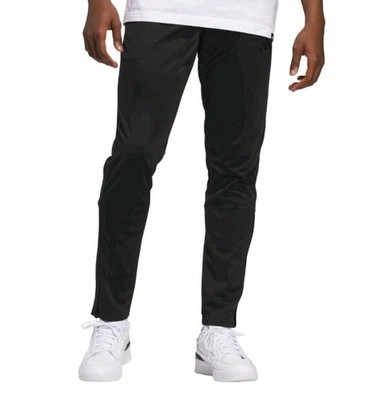 adidas Men's Tricot Track Pants Ankle Zip Black Sz Medium